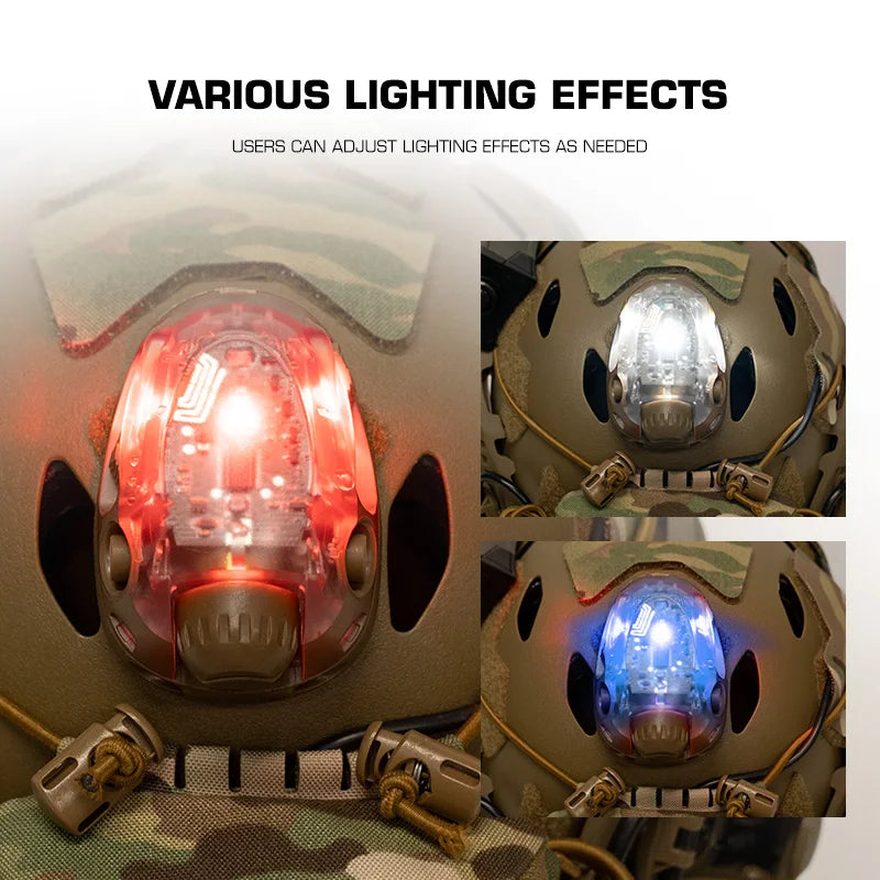 Tactical Helmet Signal Light Multi Color Red/Green/Blue/Whit