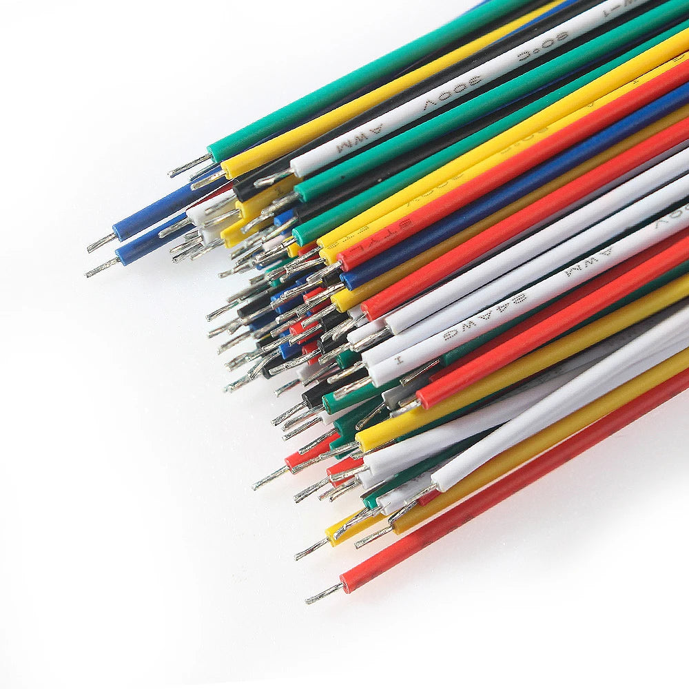 120pcs/lot 6 Color Tin-Plated Breadboard PCB Solder Cable 24