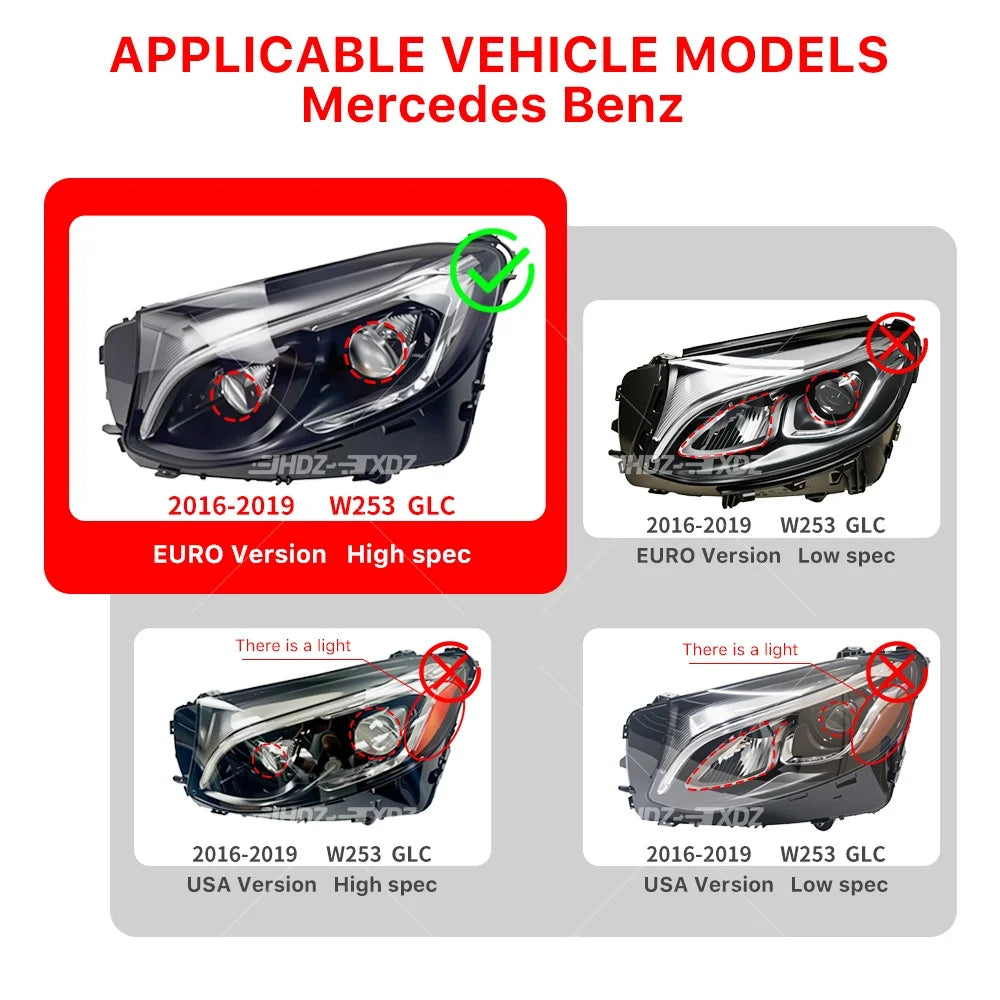 DRL LED Boards Lightsource Headlight Daytime Running Light Modules For Mercedes-Benz GLC W253 GLC250 GLC300
