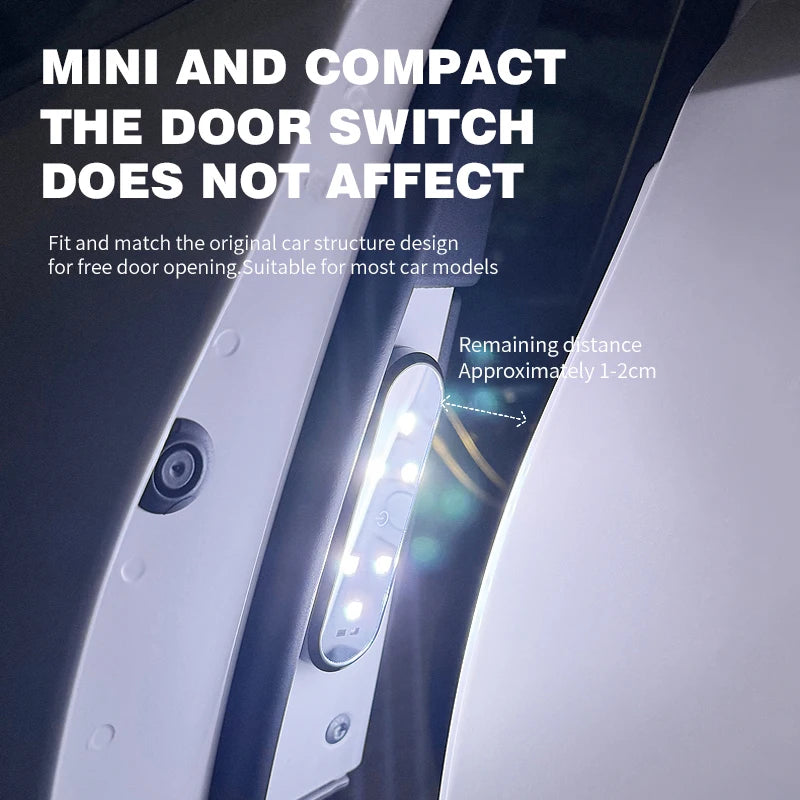 SEAMETAL LED Car Door Opening Warning Atmosphere Light Auto 