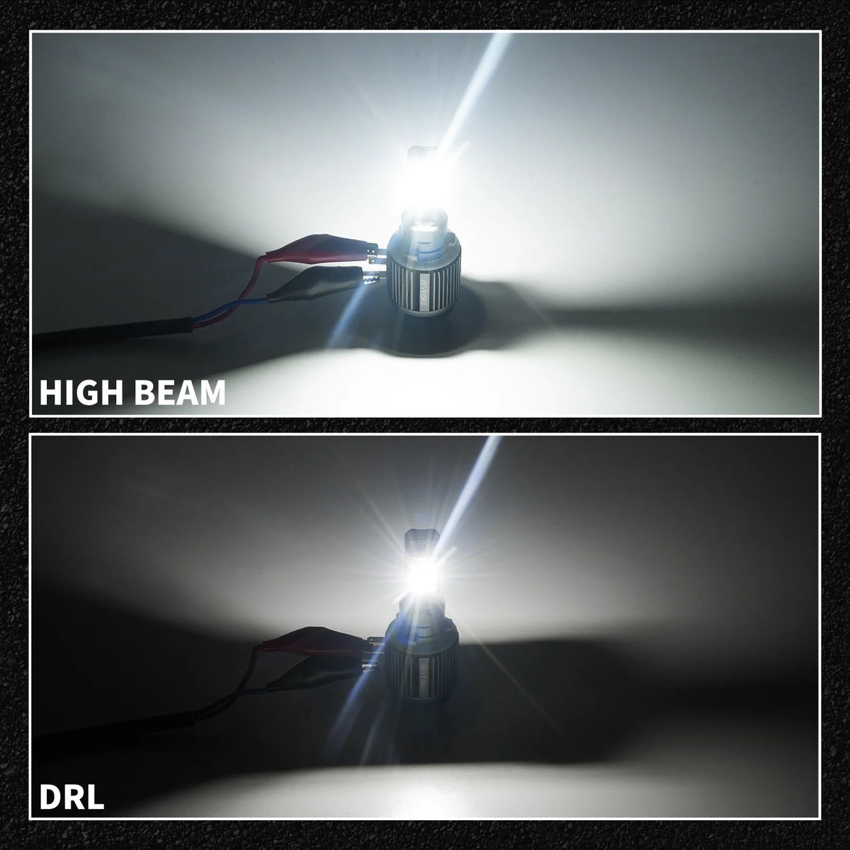 BEVINSEE H15 LED Headlight Globes 11000LM High Beam + DRL 60
