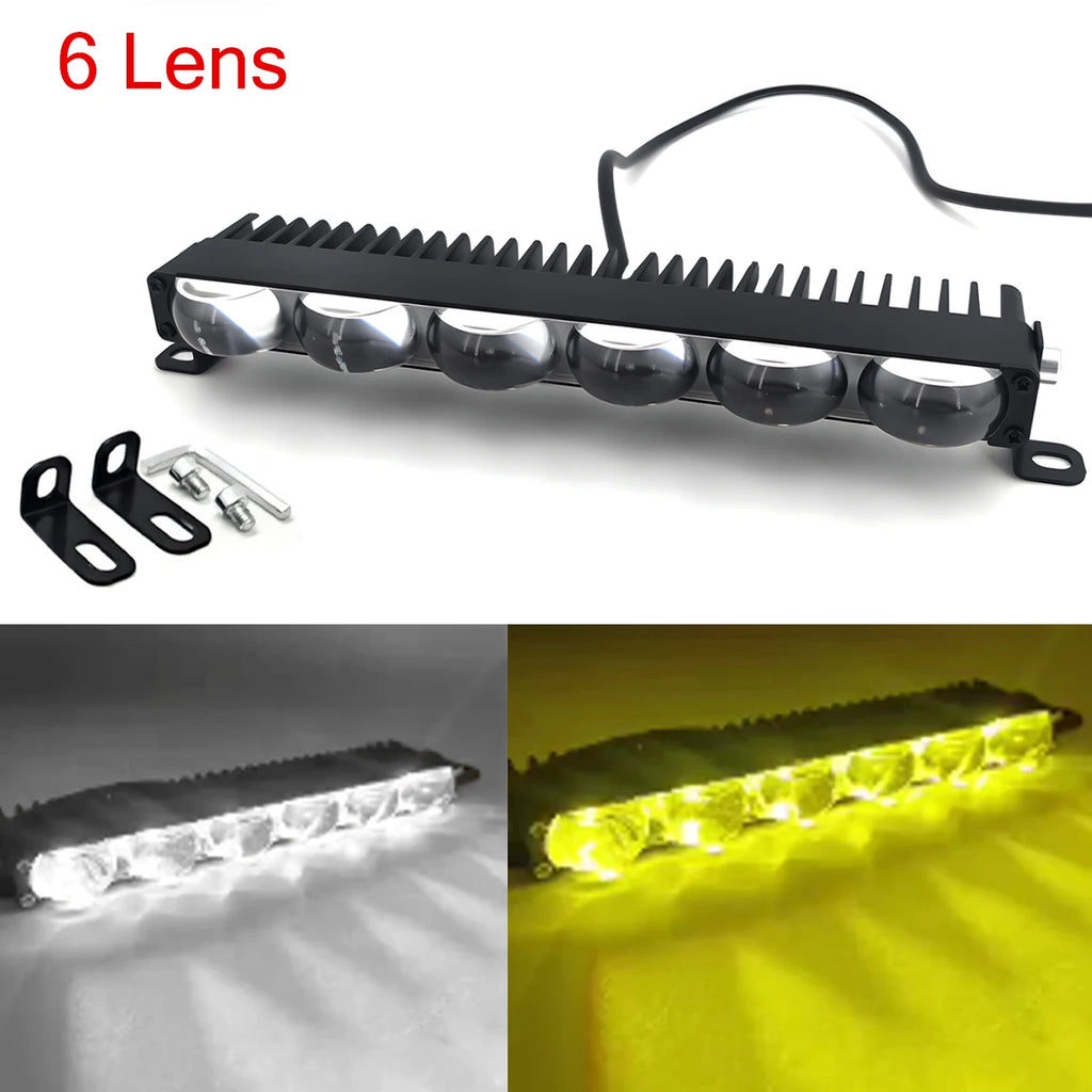 LED Headlight Bumper Projector Lens Fog Lamps Work Light Car Grill Light Mini Driving Light Auxiliary Lights For Car Motorcycle