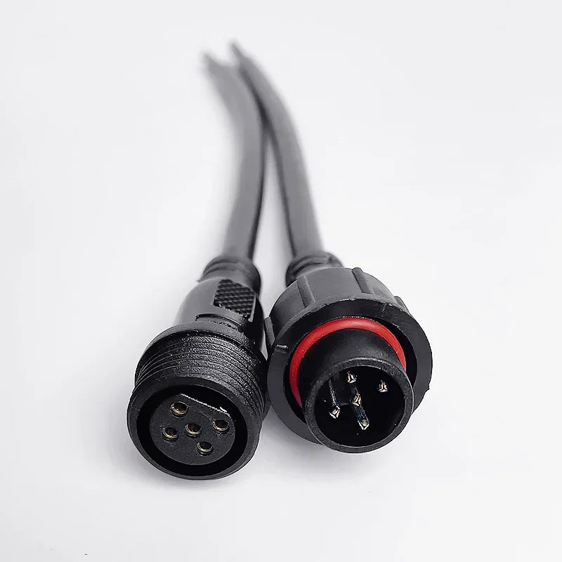 5/20Pcs M16 Waterproof 2 3 4 5 Pin IP65 Cable Wire Plug for 
