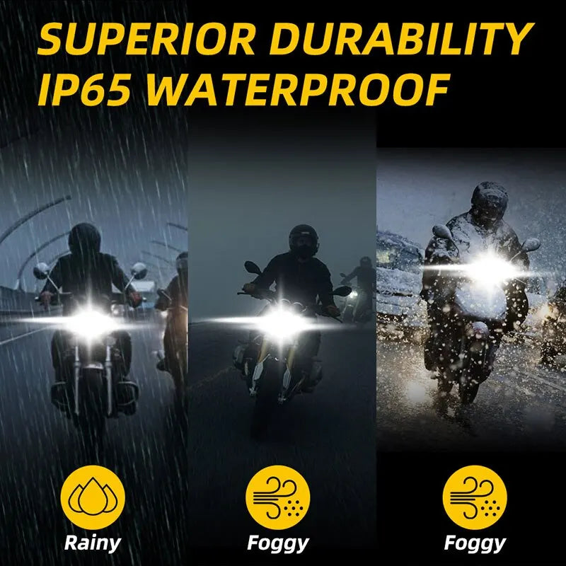H4 LED Motorcycle Headlight Bulbs Hi Lo Beam Moto Lights For
