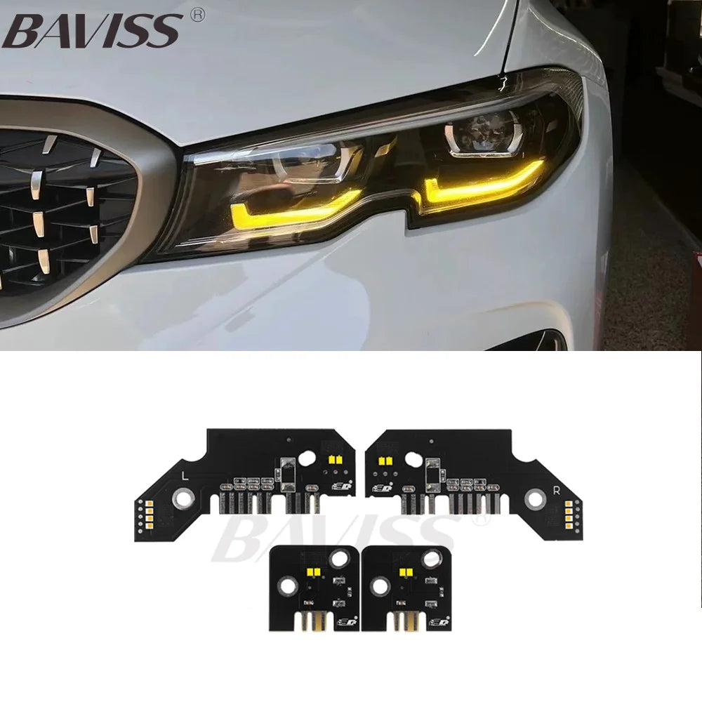 DRL Board Upgrade NO RGB Daytime Running Light Amber Yellow Blue Red For BMW G20 G21 LCI M340i M340iX
