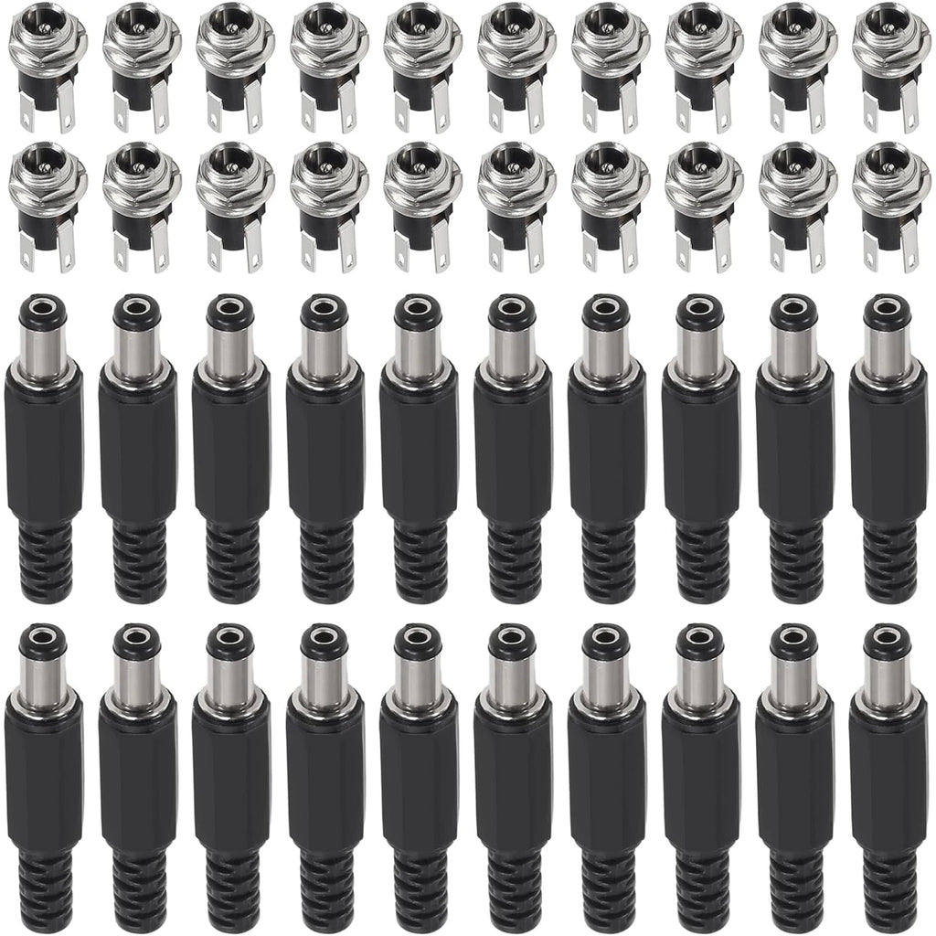 5SETS 5.5x2.1MM DC Power Plug Jack Female Panel Mount Connec