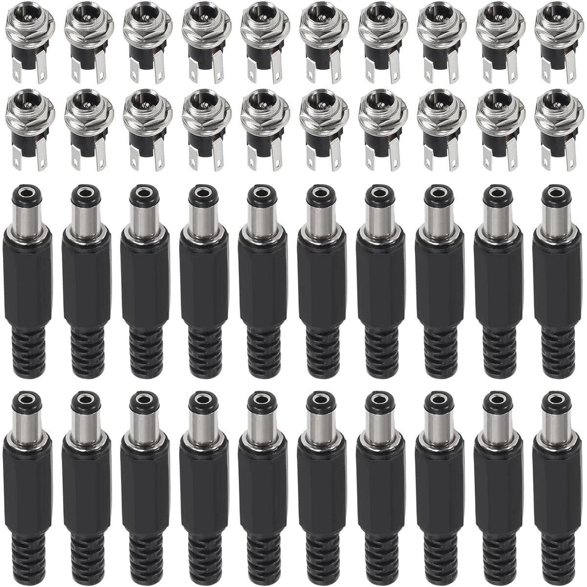 5SETS 5.5x2.1MM DC Power Plug Jack Female Panel Mount Connec