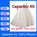 Capacitor Kit 0201 0402 0603 0805 1206 SMD Capacity Package 