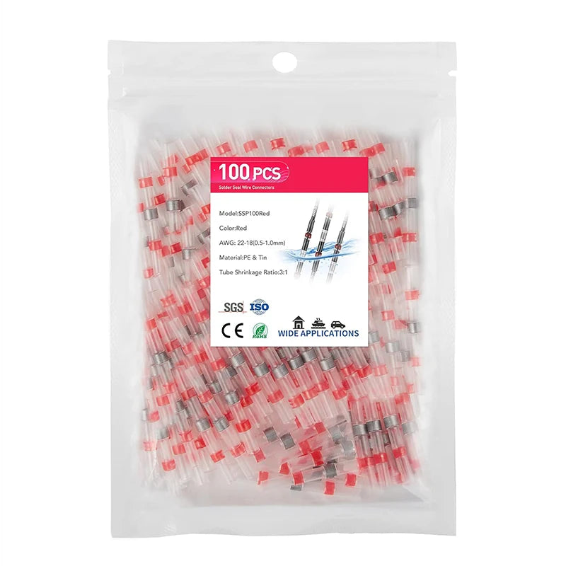100PCS Heat Shrinkable Wire Connectors SST Waterproof Sleeve