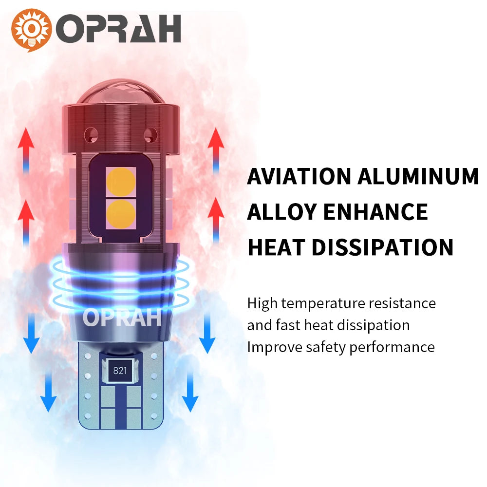 Oprah 5pcs LED T10 W5W Car Lights High Quality Canbus No Err