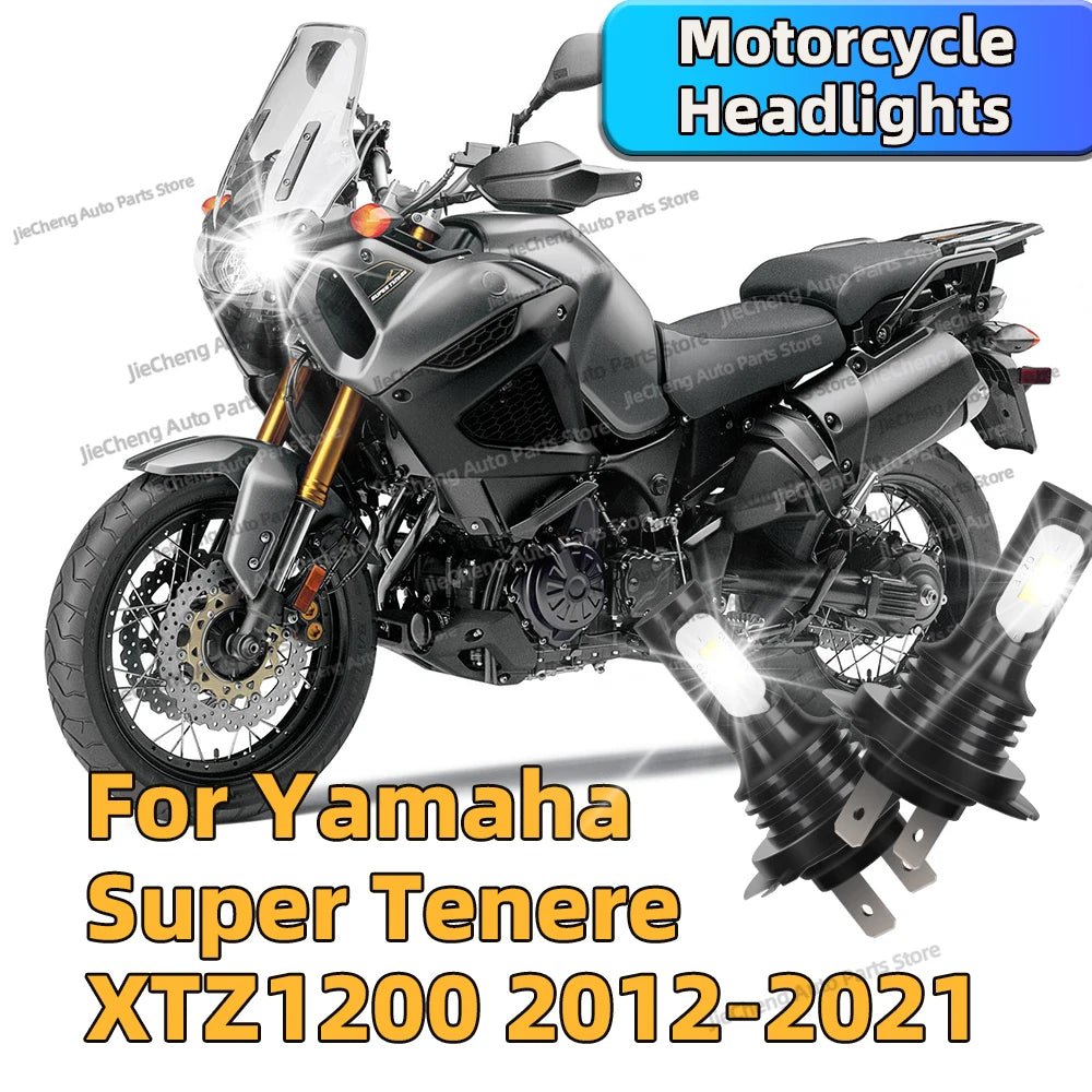 2PCS Motorcycle H7 LED Headlight Bulbs 45w Upgrade Moto Lamp