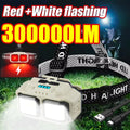 Super Bright LED Induction Headlamp USB Rechargeable Flashli