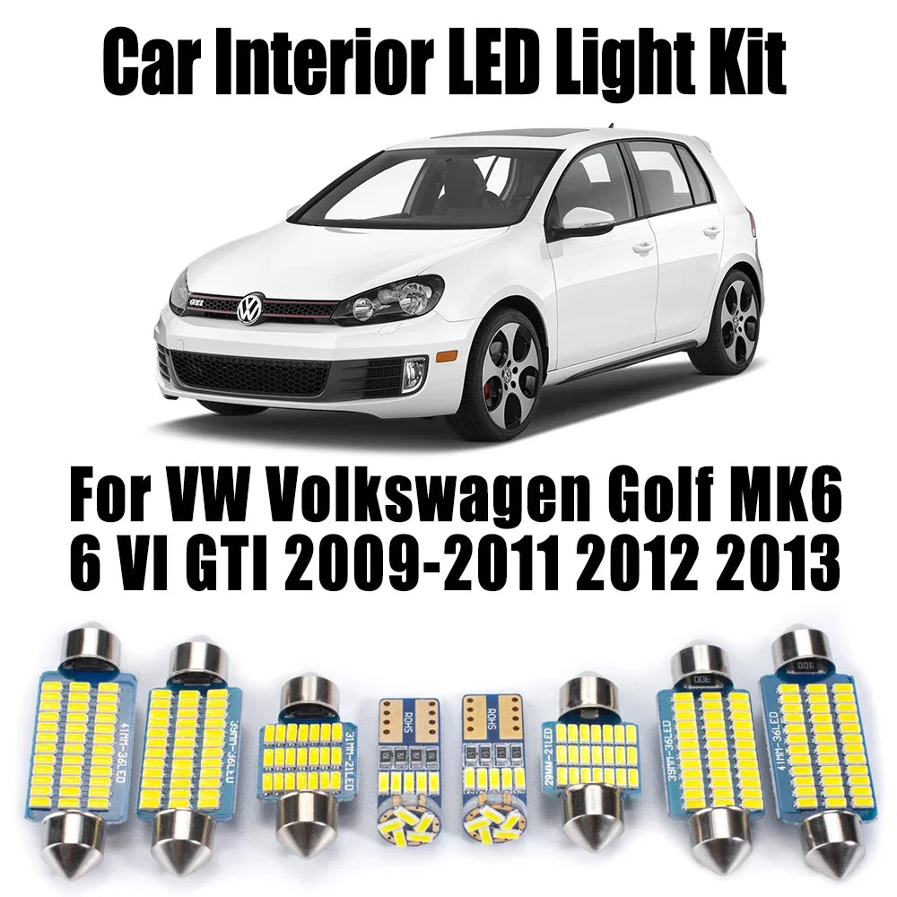 14Pcs Canbus LED Interior Reading Bulb Map Trunk Light Kit F