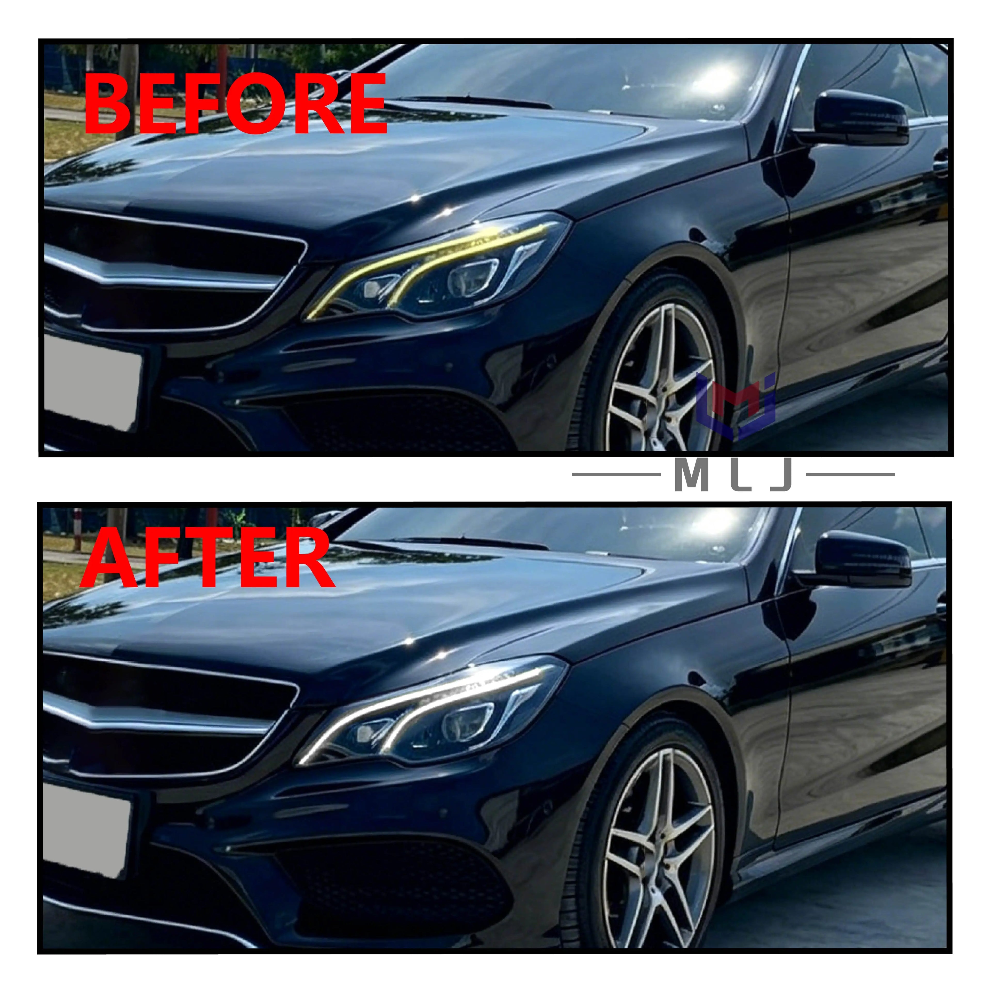 DRL Light Guide Tube Strip Angel Eye Chip Board For Mercedes-Benz E-Class W207 C207 Coupe 2014-2017 Headlight