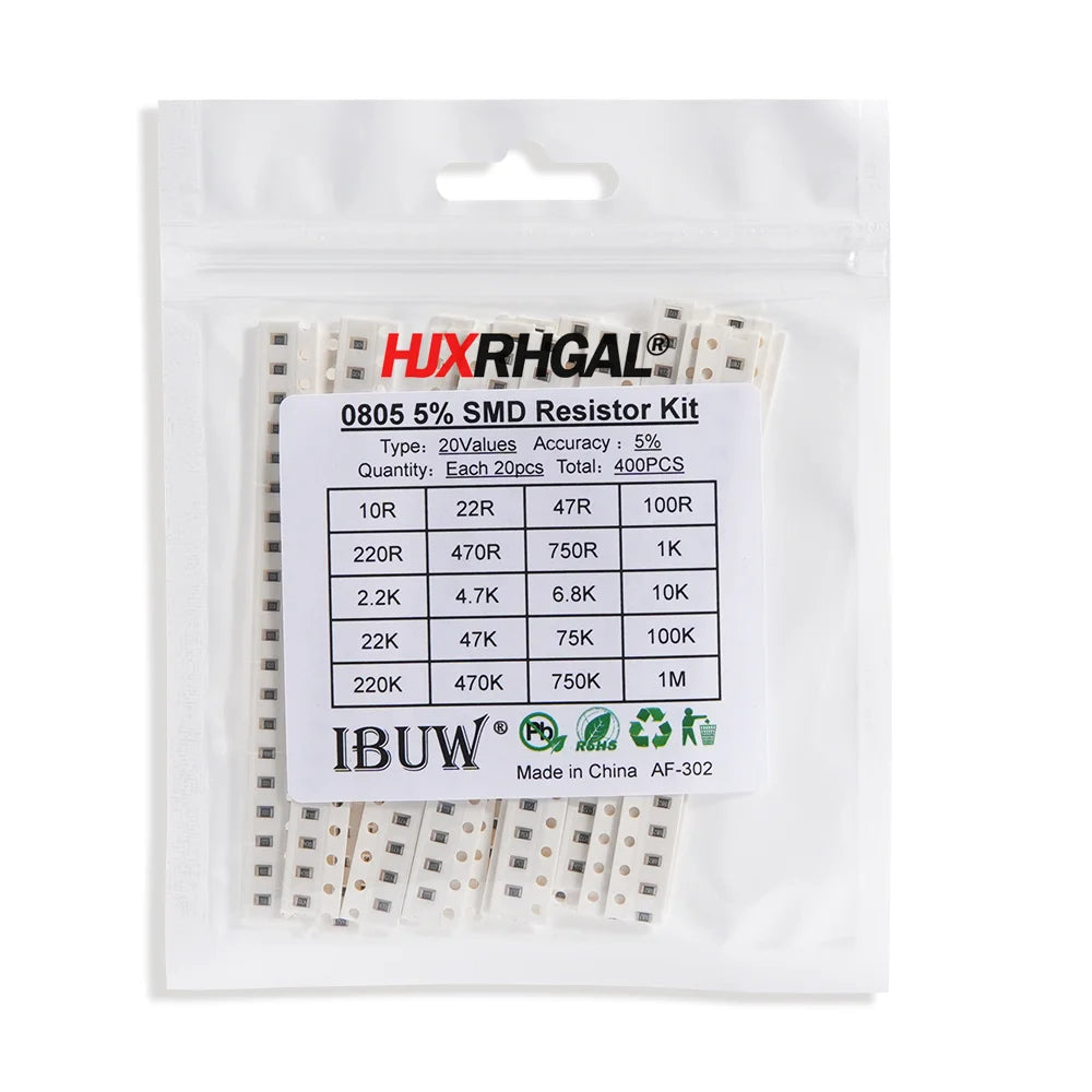 33Values 0402 0603 0805 1206 1210 2512 SMD Resistor Kit Asso