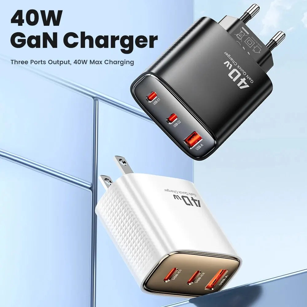 Toocki 40W GaN USB Charger Type C QC 4.0 Quick Charge Dual T