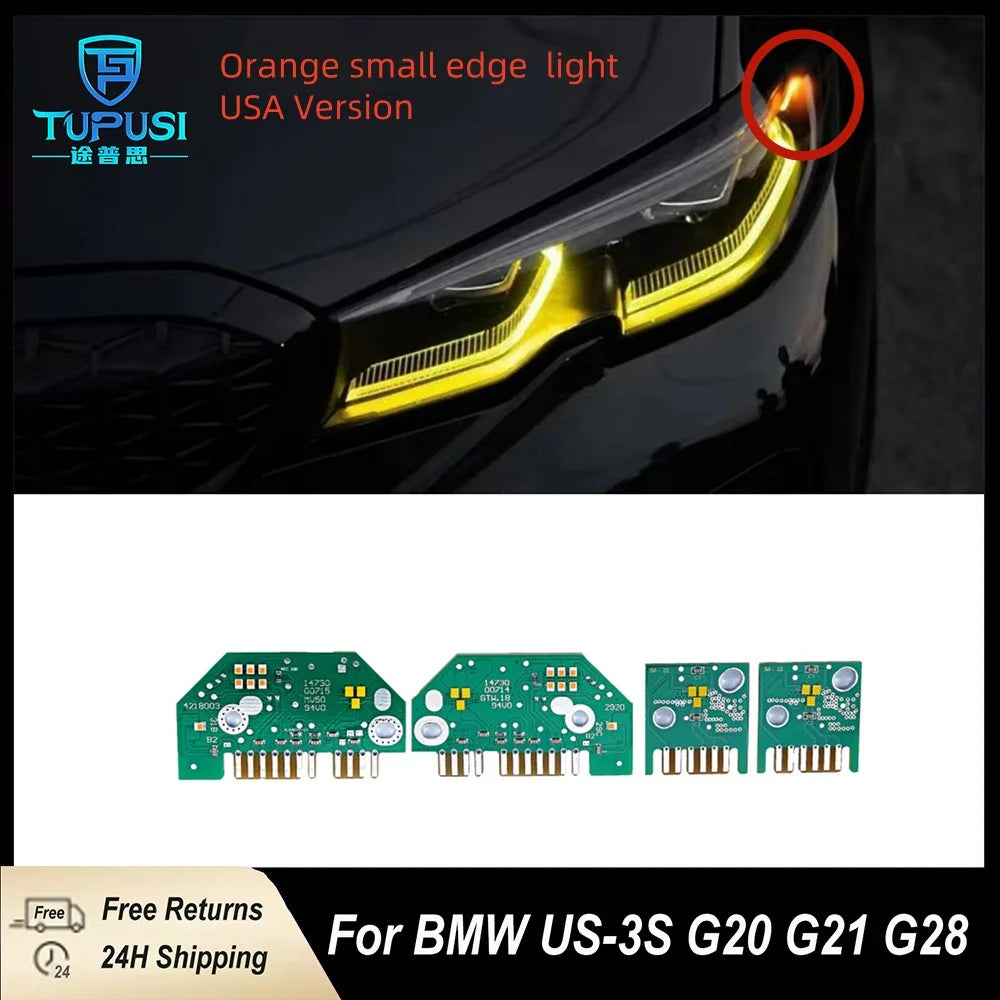 angel Eyes Laser DRL RGB LED boards G20 G21 GTS daytime running lights Lemon Yellow DRL for BMW G21 G20