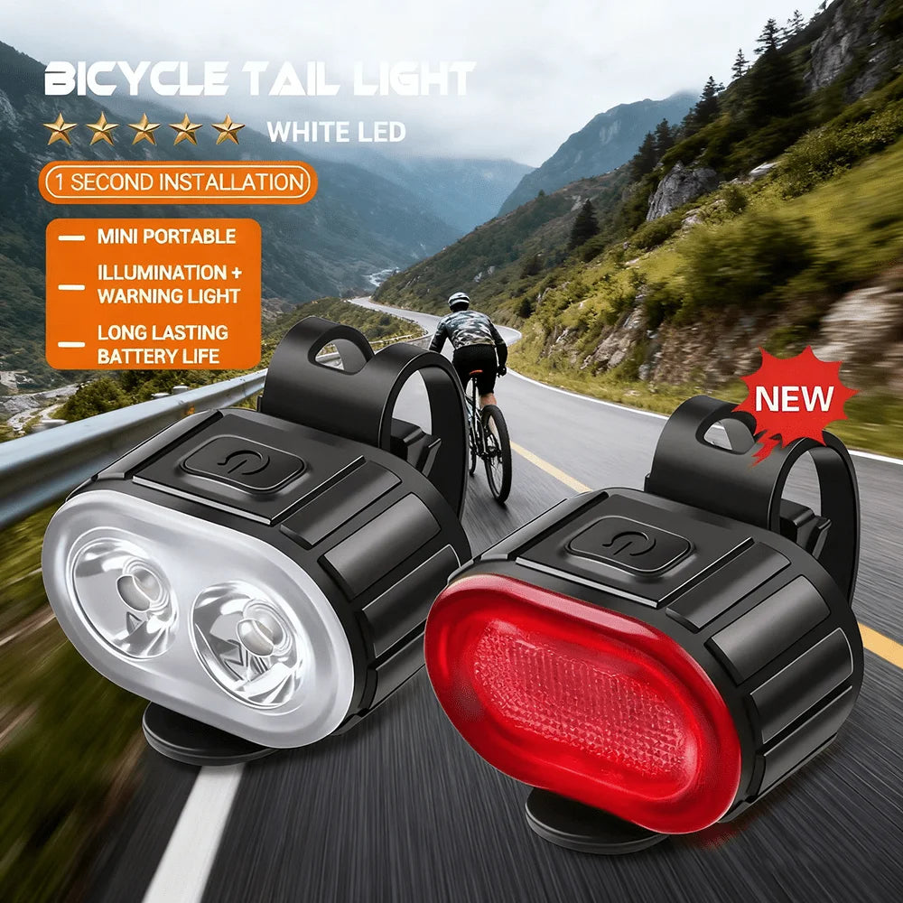 Cycling Bicycle Front Rear Light Set Bike Rechargeable Headl