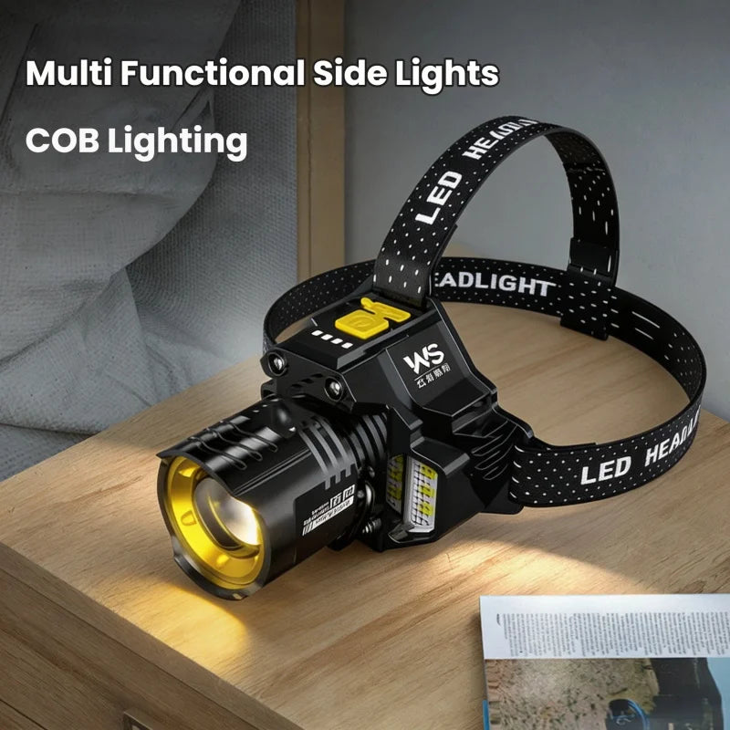 New Outdoor Rechargeable Powerful LED Headlight High Power P