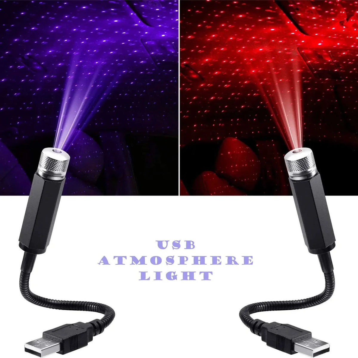 1pcs Mini LED Car Roof Star Night Light Projector Atmosphere