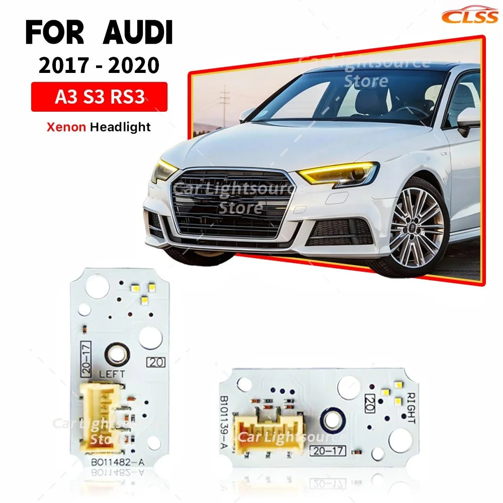 DRL LED Board Amber Blue Red For Audi A3 S3 8V 2017-2020 Xenon Headlight Daytime Running Light Module