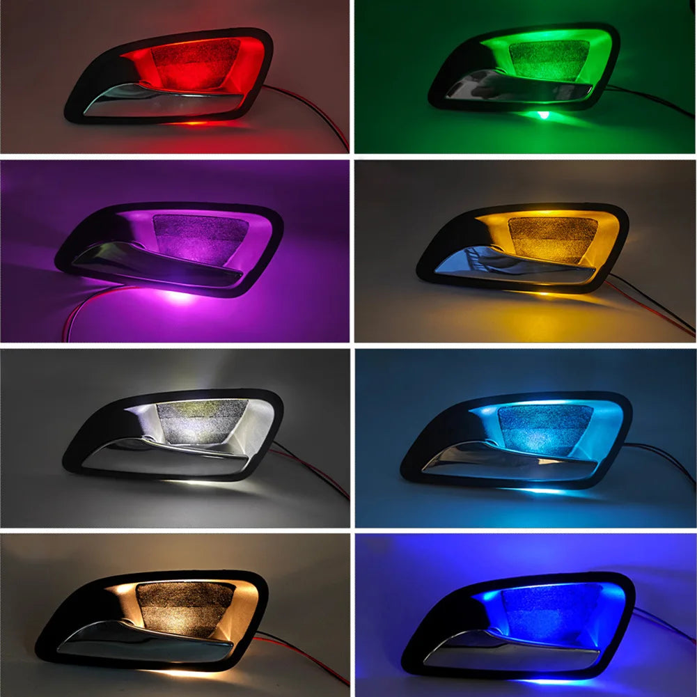 4PCS Car Door Bowl LED Light Red Green Blue White Yellow Ice