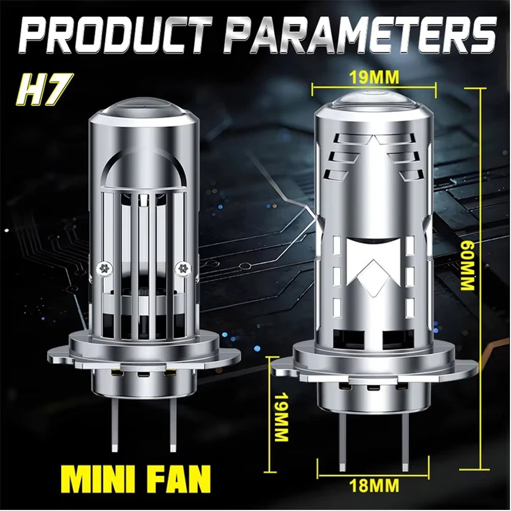 New H7 LED Projector Lens Headlight Car Bulb 1 1 Wireless Ca