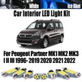 LED Interior Light Kit for Peugeot MK2 MK3 MK1 1996-2019 - Canbus Error-Free Interior Bulbs