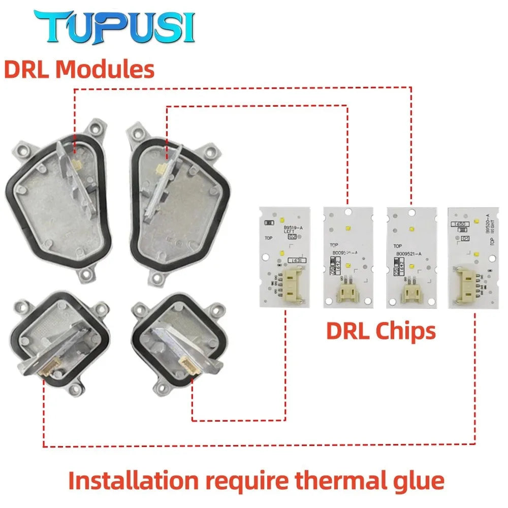Angel Eyes DRL Board 63117428792 for BMW X1 F48 2017-2019 LED Headlight Blue Red Daytime Running Light Module
