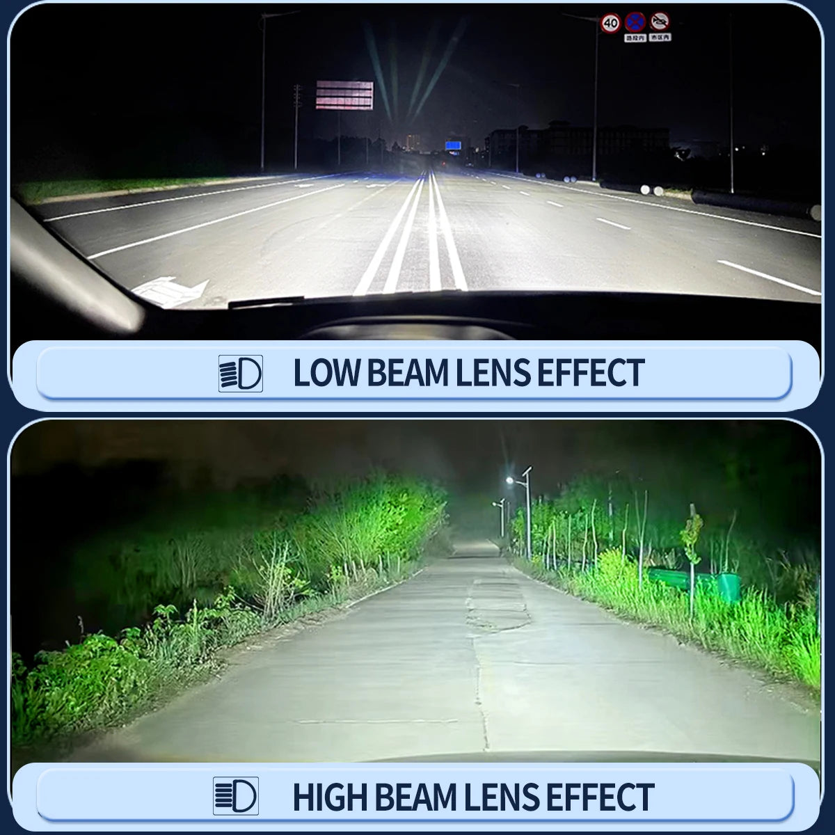 LED Headlight Bulbs H7 70W/Pair 6000K 1 1 Halogen Design Rep