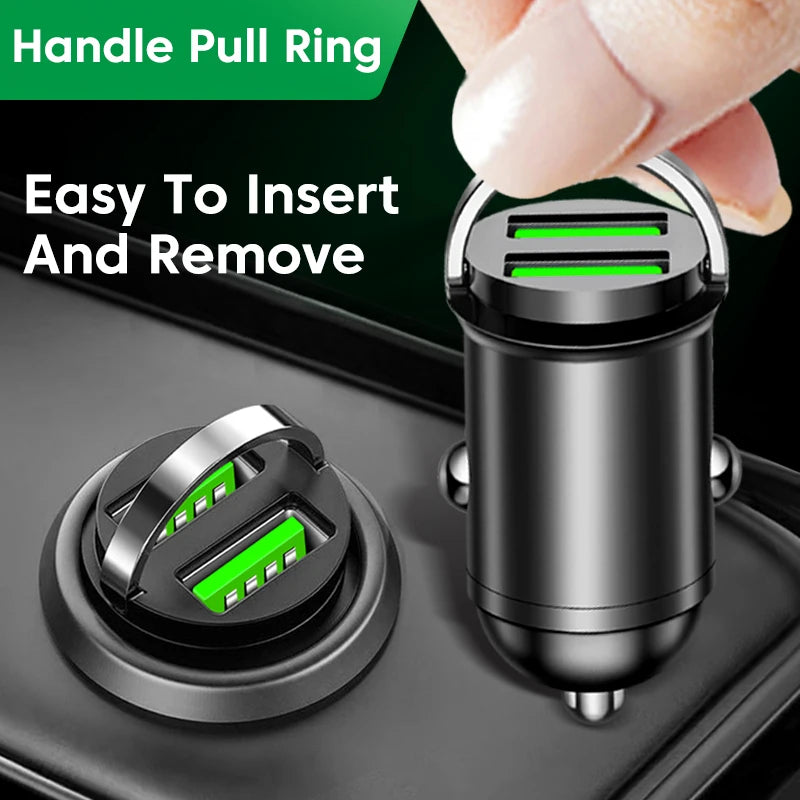 Dual USB Car Phone Charger 200W QC3.0 USB Fast Charging Car 
