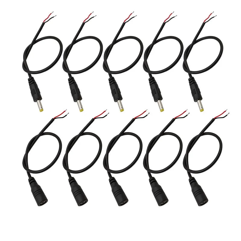4.0x1.7mm DC Male Female Jack Wire Connector 4.0mm x 1.7mm DC Power Plug Socket Extension Cable for CCTV Camera LED Strip Light