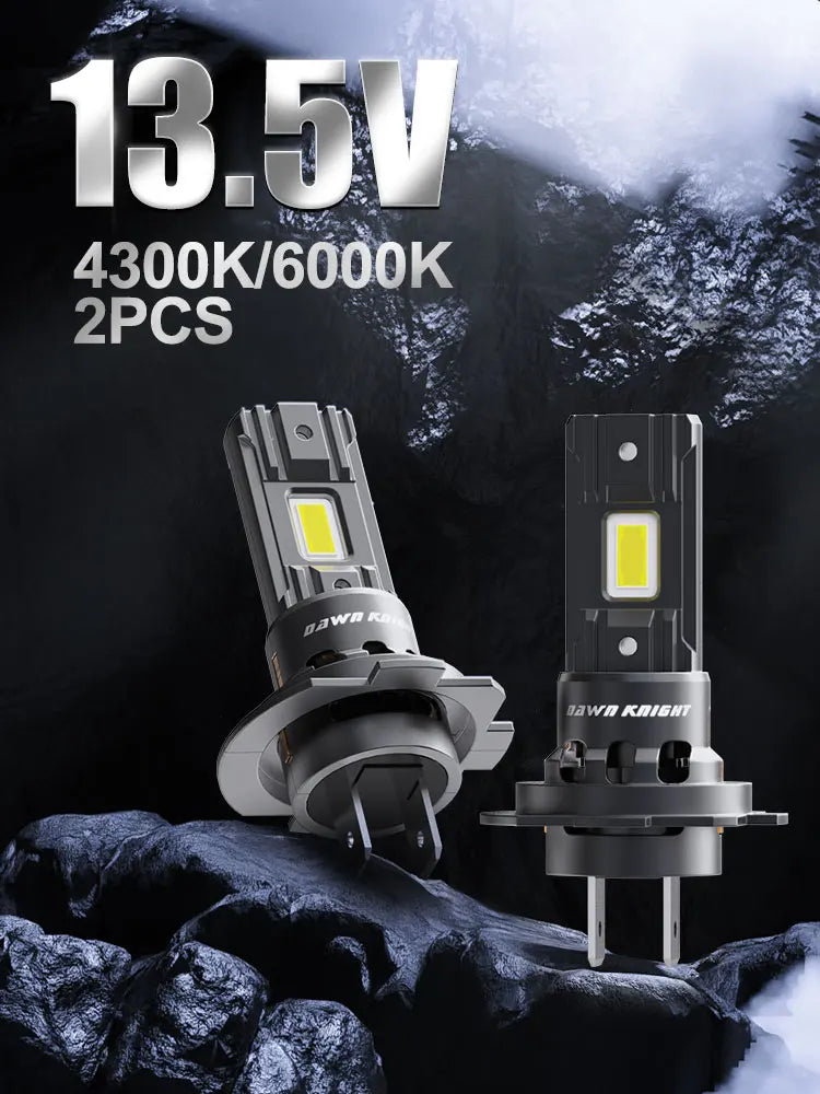 DAWN KNIGHT 40000LM H7 H4 6000K 4300K LED Headlight Bulb Wir