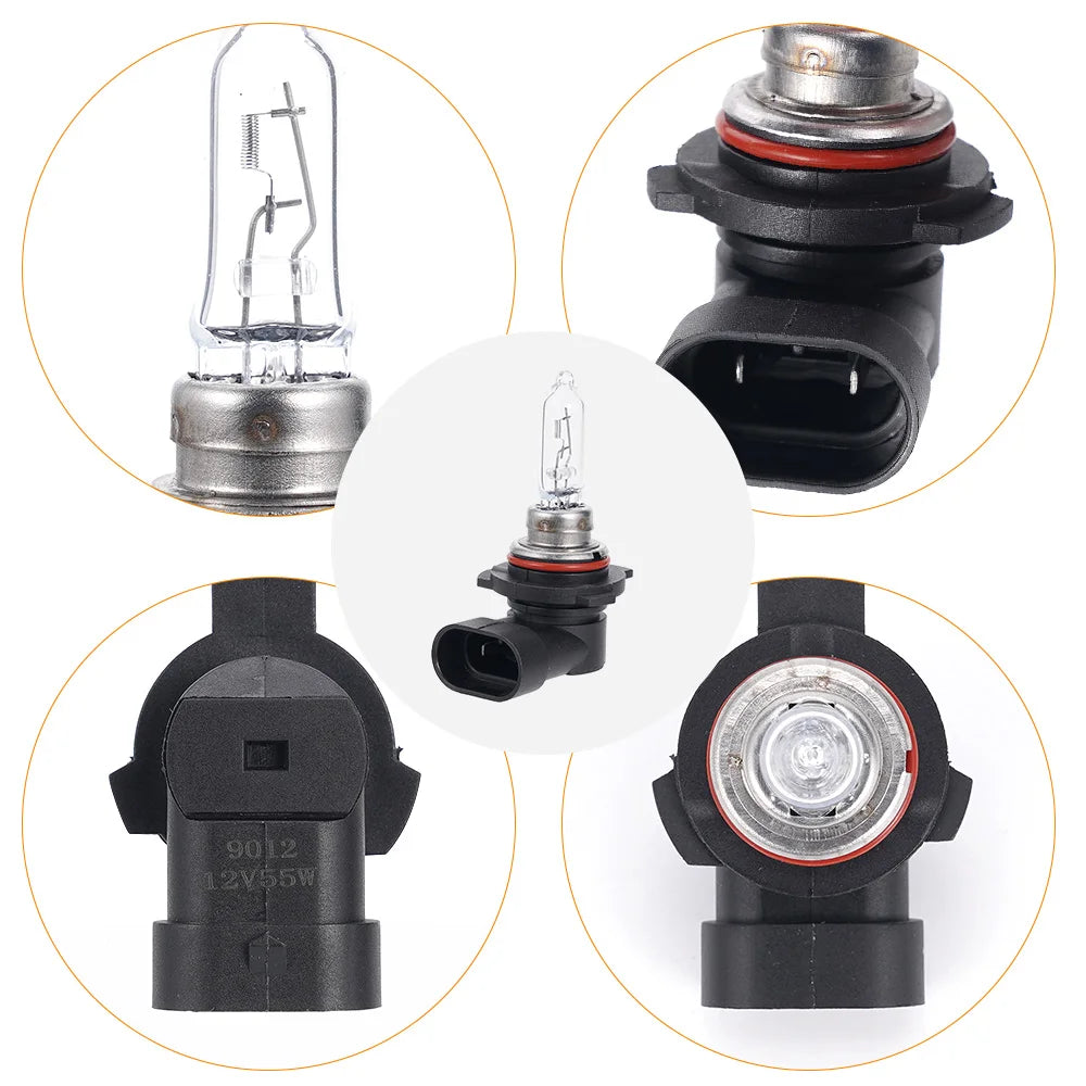 1/2Pcs HIR2 9012 LED Headlight Bulb High Power 12V 55W White