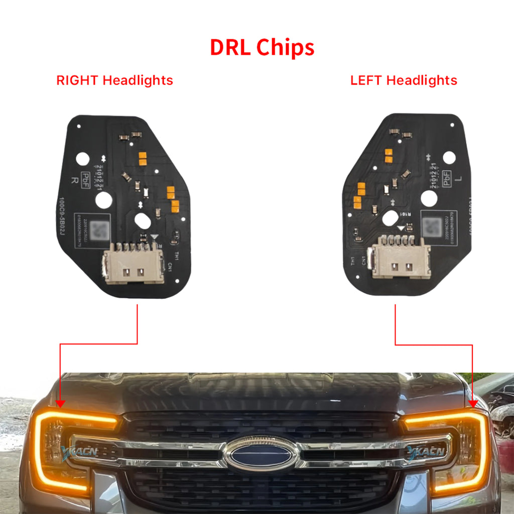 DRL Module Yellow Amber Daytime Running Light Chips Boards for Ford T9