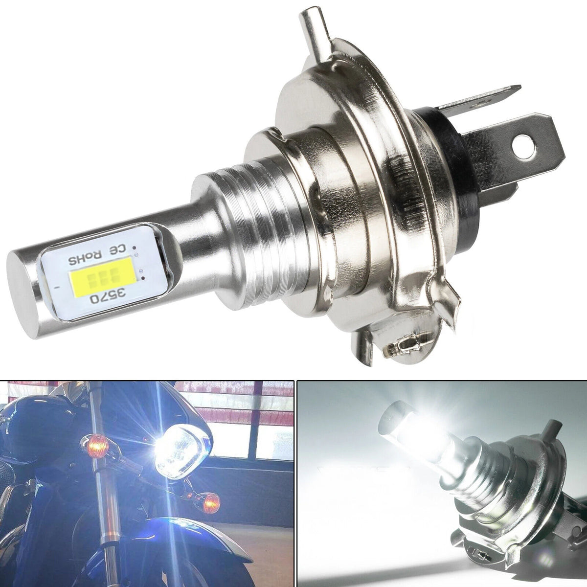 2PCS Lamp Bulb Replacement For H4 Led Xenon White Canbus Err