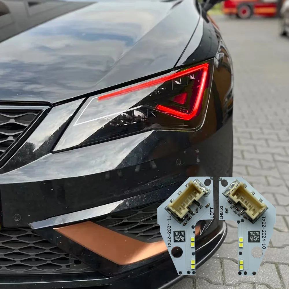 DRL Boards for 2017-2020 Seat Leon Cupra LED Headlight Daytime Running Light Upgrade 5F0941475A for Seat