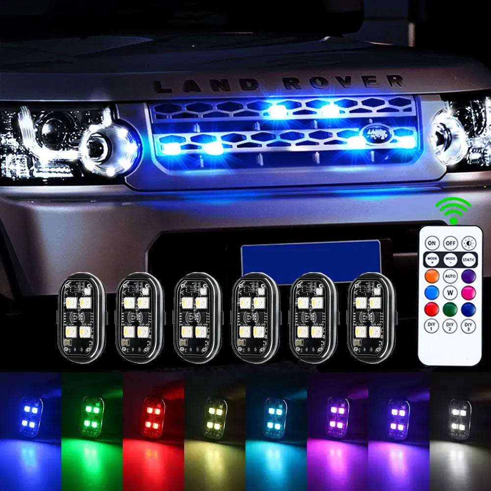 RGB Led Car Strobe Lights Motorcycle LED Flash Position Wire