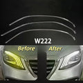 Headlight DRL Tube For Mercedes Benz S-CLASS W222 2018 2019 2020 Acrylic tube Light Guide Strip Light DRL