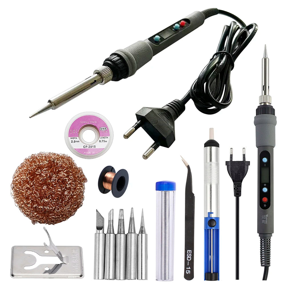 New Electric Soldering Iron 60W / 80W Digital Adjustable Temperature Desoldering Welding Repair Solder Tools