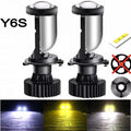 120W Y7S Lamp H4 LED Mini Projector Lens 3000K+4300K+6000K Automobles Bulb 25000LM Triple Colors In One Body Canbus Headlight