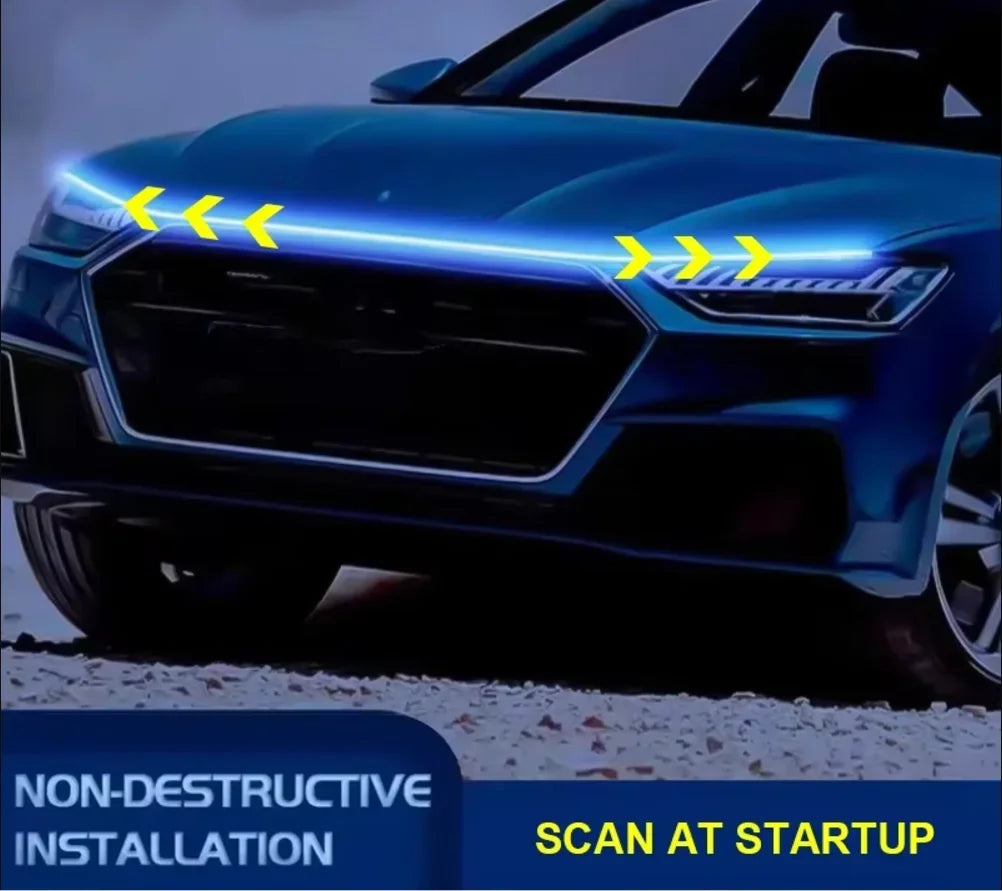 Dynamic Car LED Hood Light 12V Daytime Running Light Start-s