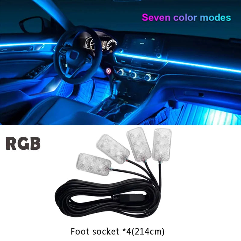 18/22 in 1 Symphony RGB Atmosphere Lamp Parts 20/35/75/110CM Light Strip Speaker Storage Light Extend Line Main/ Sub Controller