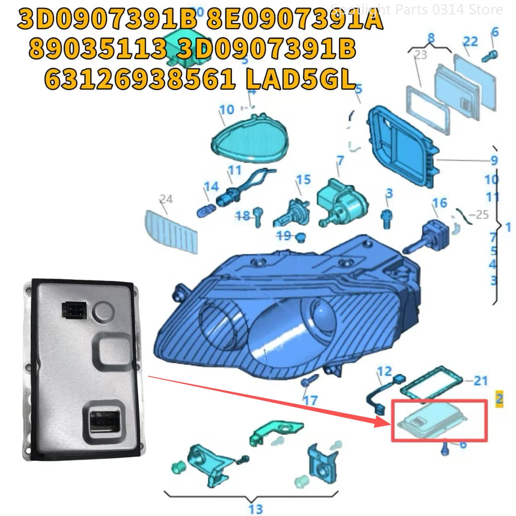 Ballast Unit for VW D1S E81 E87
