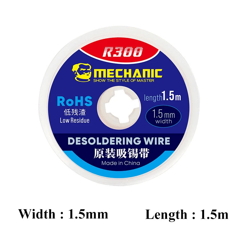 MECHANIC R300 Desoldering Mesh Braid Solder Wick Wire for Mobile Phone Computer PCB Welding Tin Remover BGA Repair Tools