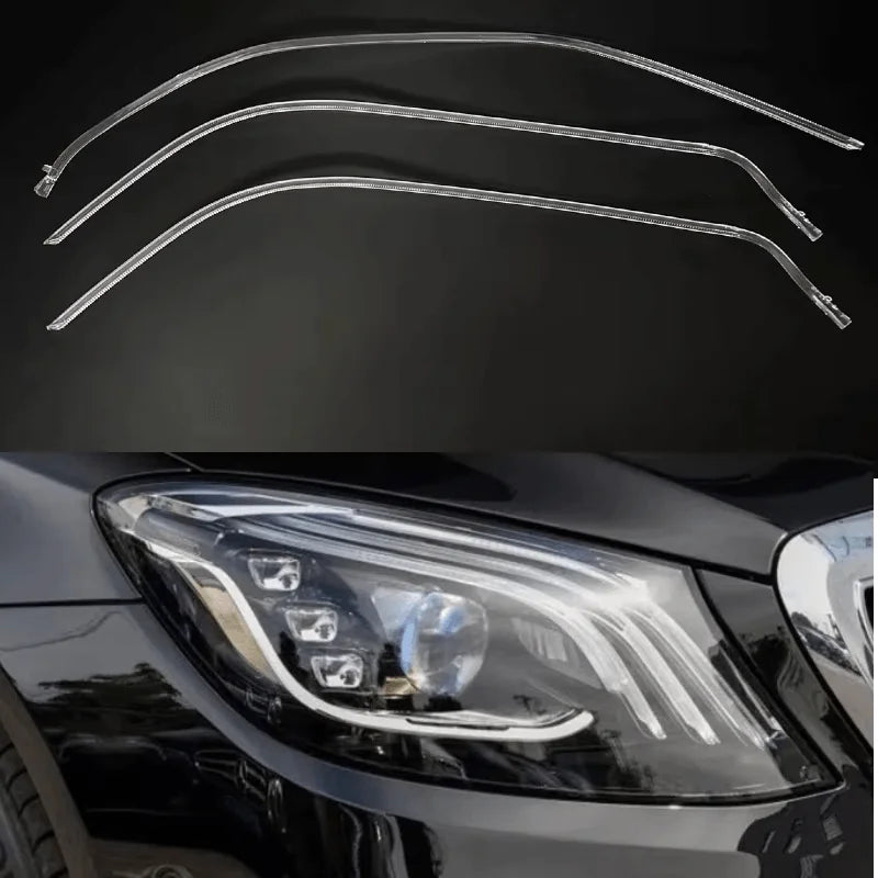 Headlight DRL Tube For Mercedes Benz S-CLASS W222 2018 2019 2020 Acrylic tube Light Guide Strip Light DRL