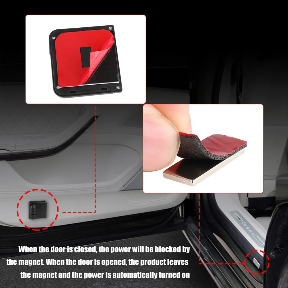 Car LED Door Projector Lamps Laser HD Welcome Courtesy Light
