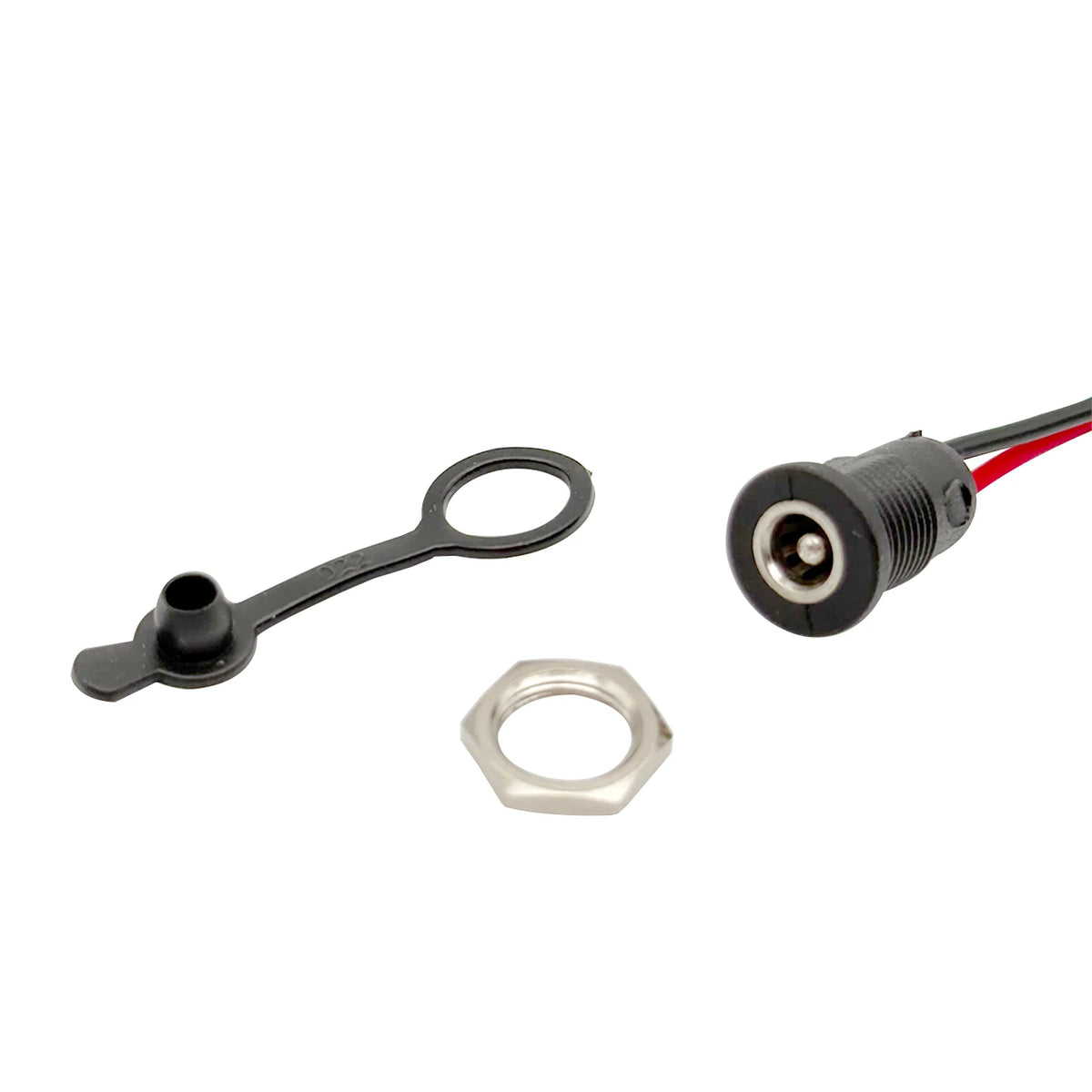 10A High Current Waterproof DC Power Socket 18AWG Cable Pane