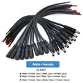 16AWG 2PIN 5.5x2.1mm / 5.5X2.5mm Power Plug DC Male Female Cable Wire 30cm Connector Adapter Socket Jack For LED Strip Light