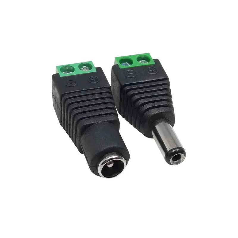 4pcs 12V DC Power Connector Plug Jack Male Female Socket Bar